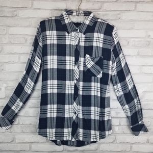 RAILS Plaid Flannel High Low Button Down S…